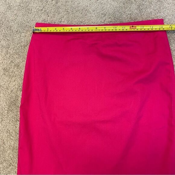 j. Crew hot fuchsia pink scalloped hem pencil skirt Sz 6 NWT - Picture 6 of 9